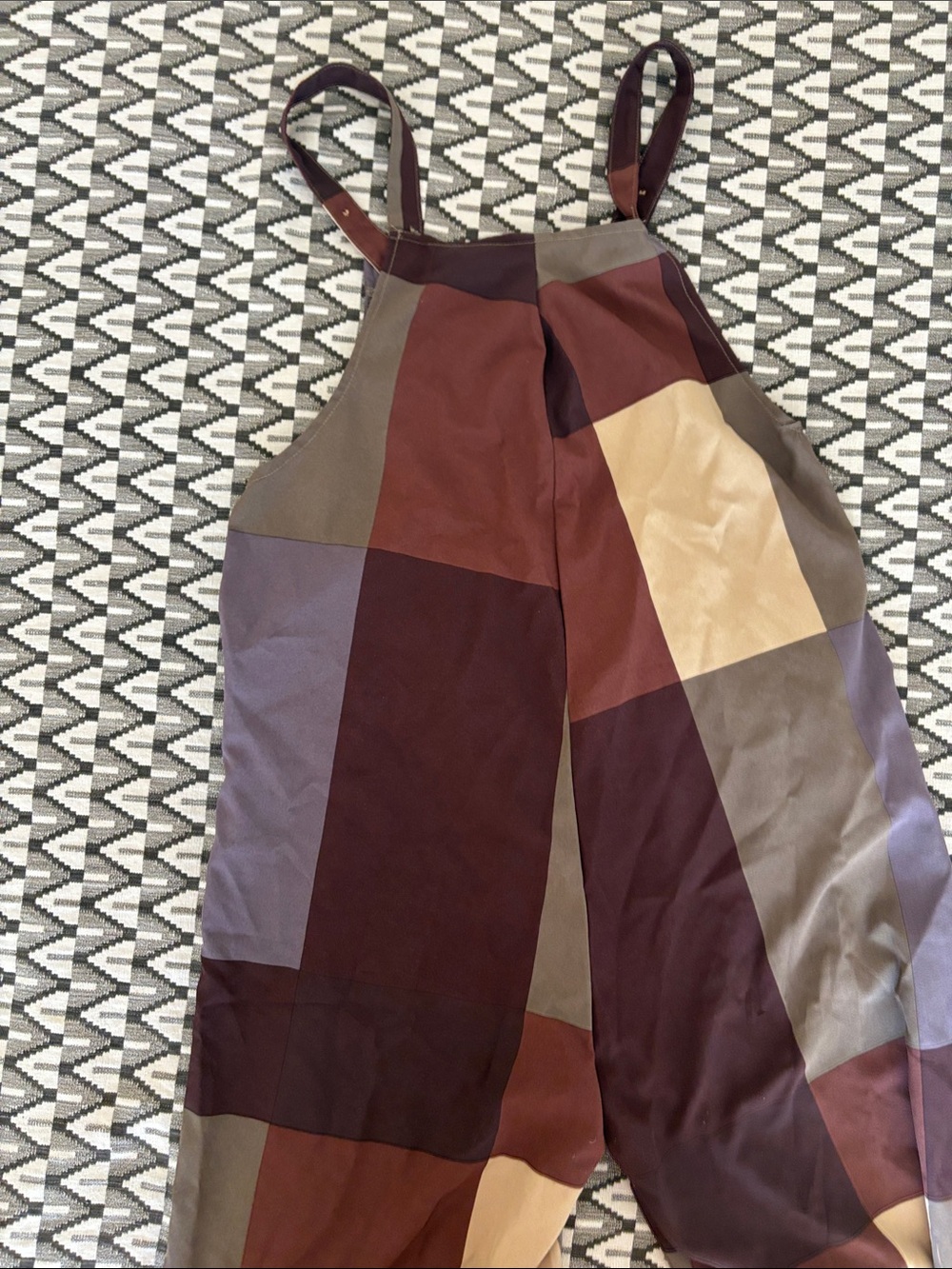 Womens Colorblock Overalls - Multicolor - Picture 3 of 3